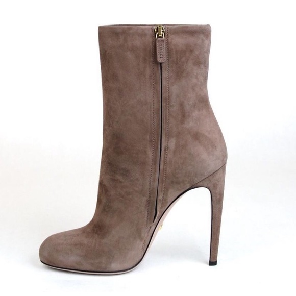 Gucci Suede Mauve Ankle Boots Size 38.5 - Picture 3 of 5